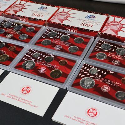 Lot of 4 US States Mint Silver Proof Sets (C1-4)