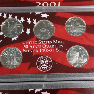 Lot of 4 US States Mint Silver Proof Sets (C1-4)