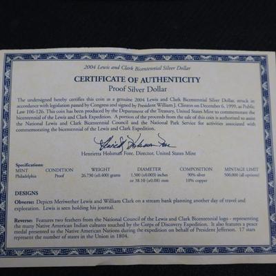 2004 Lewis & Clark Bicentennial silver dollar Proof (C1-6)