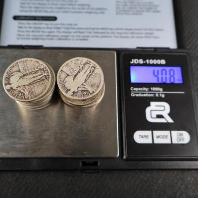 Mixed Standing Liberty Quarters, 4.08 Troy Ounces, 21 quarters (C1-15)