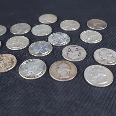 Mixed Washington Quarters All Pre 1964, 3.40 Troy ounces (C1-16)