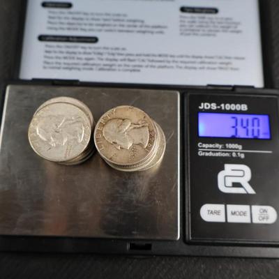 Mixed Washington Quarters All Pre 1964, 3.40 Troy ounces (C1-16)