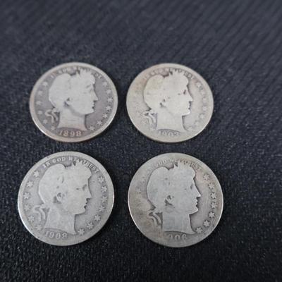 Mixed Barber Quarters, 22.7 Grams (C1-17)