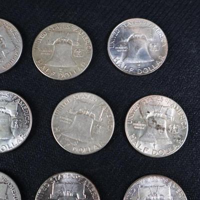 Mixed Franklin Half Dollars, 6.40 Troy ounces (C1-20)
