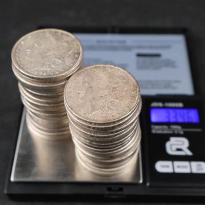 Mixed Morgan Dollars, 33.46 Troy Ounces (C1-22)