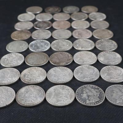 Mixed Morgan Dollars, 33.46 Troy Ounces (C1-22)