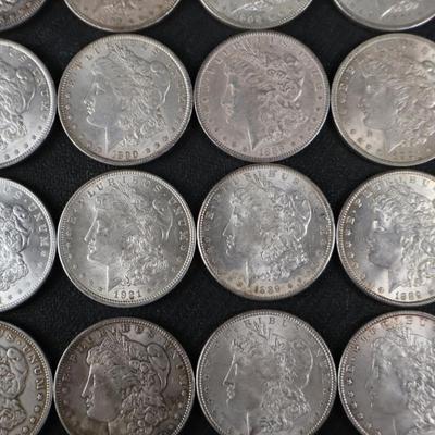 Mixed Morgan Dollars, 33.46 Troy Ounces (C1-22)
