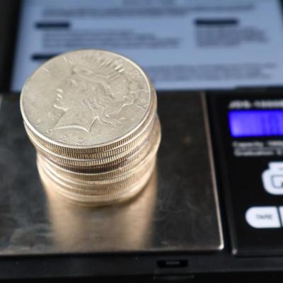 Mixed Peace Dollars, 10.31 Troy Ounces (C1-23)