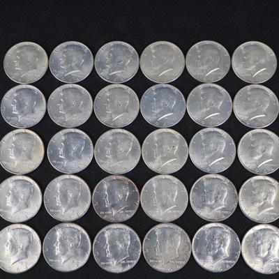 Mixed Kennedy Half Dollars, All 1964, 12.04 Troy ounces (C1-24)