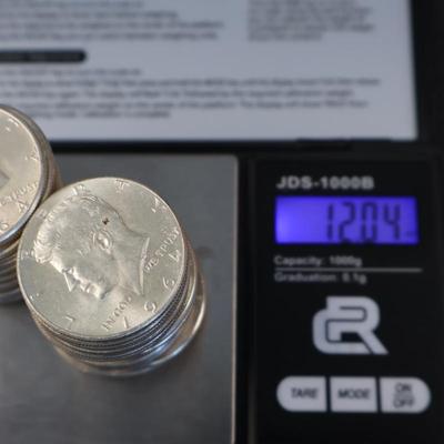 Mixed Kennedy Half Dollars, All 1964, 12.04 Troy ounces (C1-24)