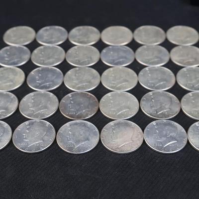 Mixed Kennedy Half Dollars, All 1964, 12.04 Troy ounces (C1-24)