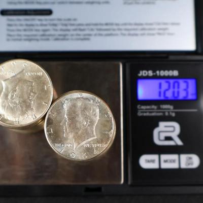 Mixed Kennedy Half Dollars, All 1964, 12.03 Troy ounces (C1-26)