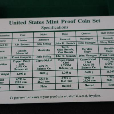 US Proof Sets, 1994-1998 (C1-37)