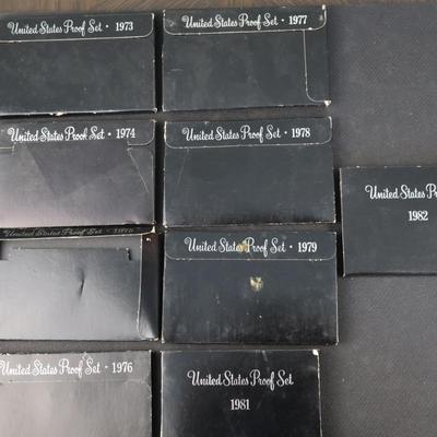 US Mint Proof Sets, Various Years 70s-80s (C1-39)