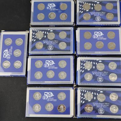 US States Mint Quarter Proof Sets, 1999-2006 (C1-40)