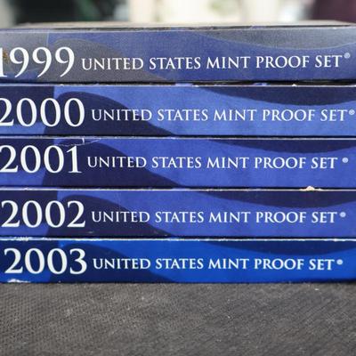 US Mint Proof Sets, 1999-2003, (C1-41)
