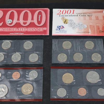 US Mint Uncirculated Sets, 2000 & 2001 (C1-44)