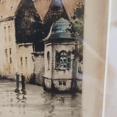 Sale Photo Thumbnail #262: Beautiful Aquatint Etching "Bruges". Roger Hebbelinck 1912-1987 Horse Bridge 1930s Belgium

Original Artwork (small)