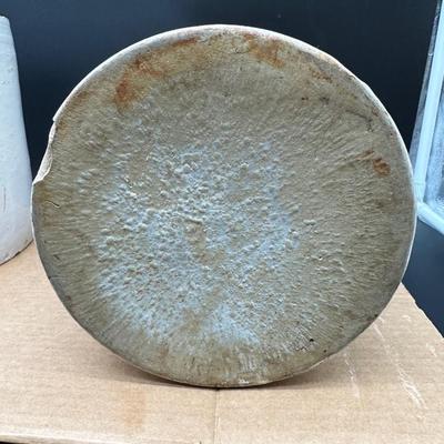 Antique Stoneware Whiskey Jugs – Salt Glaze – Brown Top – Pair