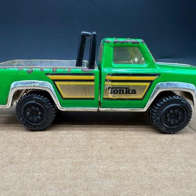Vintage Tonka Green Pickup Truck w/ Tonka Camper – Made in USA