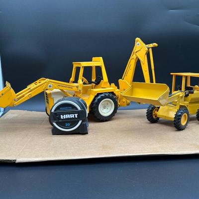 ERTL International Backhoe Loader & John Deere Construction Truck Lot
