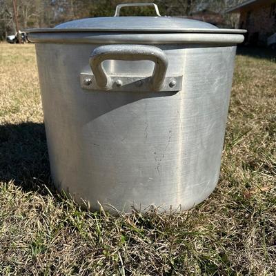Large Aluminum Seafood Boil Pot w/ Strainer Basket & Lid