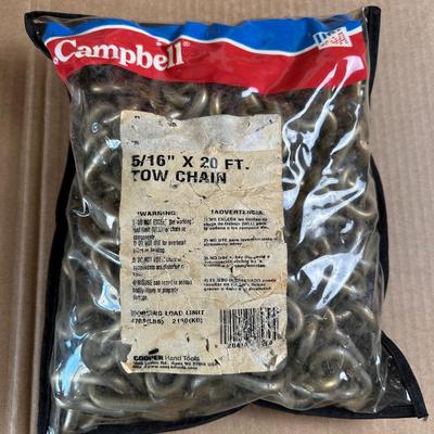 Campbell 5/16” x 20 Ft Tow Chain – Heavy Duty – 4,700 lb WLL
