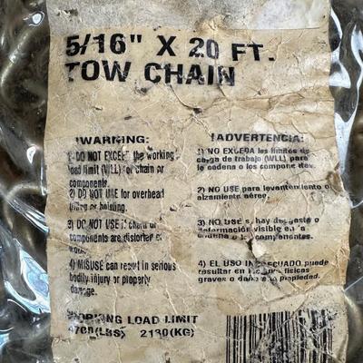 Campbell 5/16” x 20 Ft Tow Chain – Heavy Duty – 4,700 lb WLL