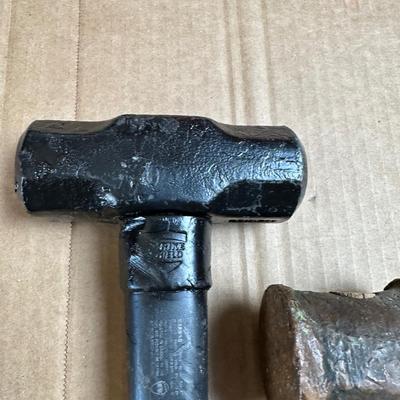 Vintage Blacksmith / Machinist Cross-Peen Hammer (Wood Handle)