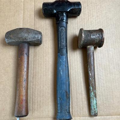 Vintage Blacksmith / Machinist Cross-Peen Hammer (Wood Handle)