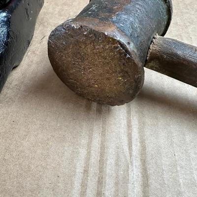 Vintage Blacksmith / Machinist Cross-Peen Hammer (Wood Handle)