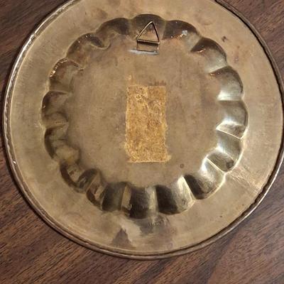 Sale Photo Thumbnail #285: Approximately 6" beautiful brass & cold painted Peacock wall art.