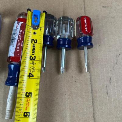 Craftsman Screwdriver Lot – Mixed Phillips & Flathead, Full-Size & Stubby