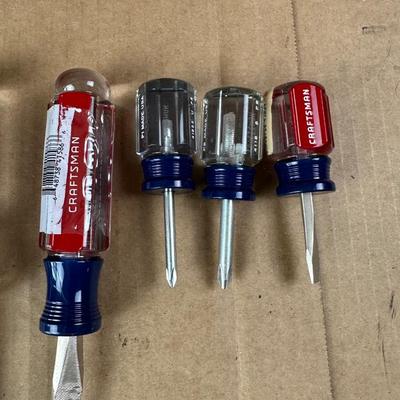 Craftsman Screwdriver Lot – Mixed Phillips & Flathead, Full-Size & Stubby
