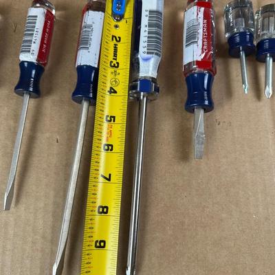 Craftsman Screwdriver Lot – Mixed Phillips & Flathead, Full-Size & Stubby