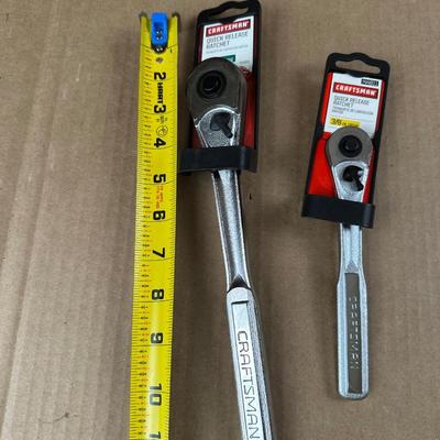 Craftsman Quick Release Ratchets – 1/2” & 3/8” Drive NOS