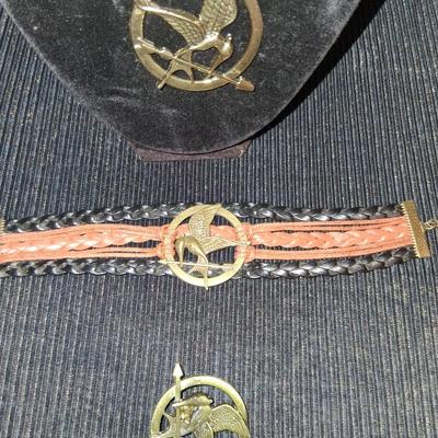 Sale Photo Thumbnail #306: MockingJay Jewelry Suite, Bracelet, Pin & Necklace.  NWOT