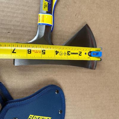 X-Large Estwing Camp / Hatchet Axe w/ Blue Grip & Sheath – Made in USA