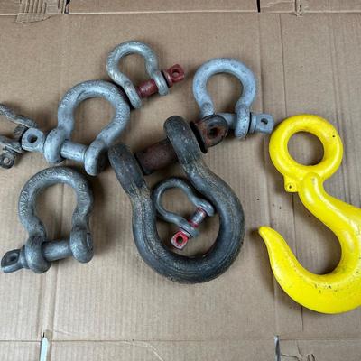 Heavy-Duty Rigging Hardware Lot – Shackles, Hook & Lifting Hardware (Industrial)