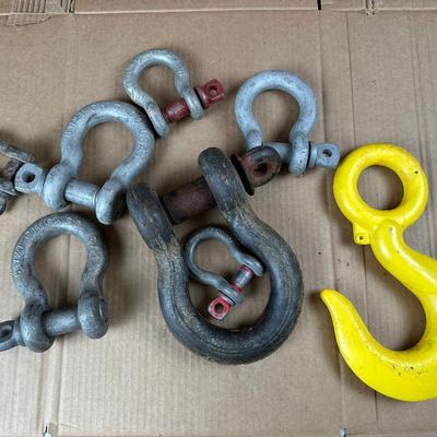 Heavy-Duty Rigging Hardware Lot – Shackles, Hook & Lifting Hardware (Industrial)