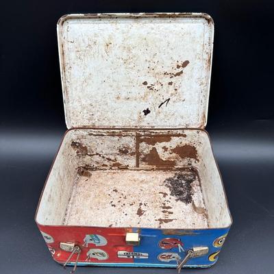 Vintage National Football League Metal Lunchbox – No Thermos – American & National Conference (1970s)