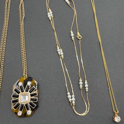 Gold tone necklaces