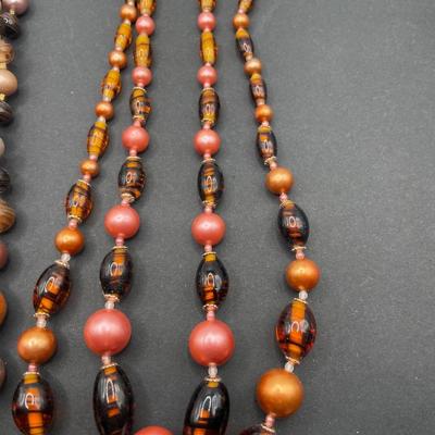 Pinks and purple necklaces