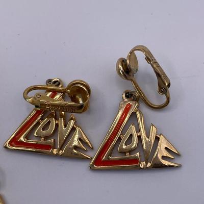 Sarah Cov necklace & clip ons