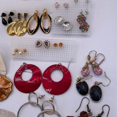 Earrings mostly post but some clip ons