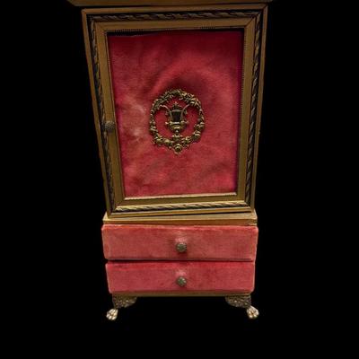 Sale Photo Thumbnail #355: Vintage Velvet Jewelry Box Possibly French in Origin