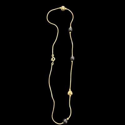 Sale Photo Thumbnail #361: Set of 6 Gold Toned Costume Jewelry Necklaces