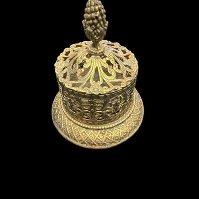 Sale Photo Thumbnail #382: Vintage Gold Toned Ring Box or Casket