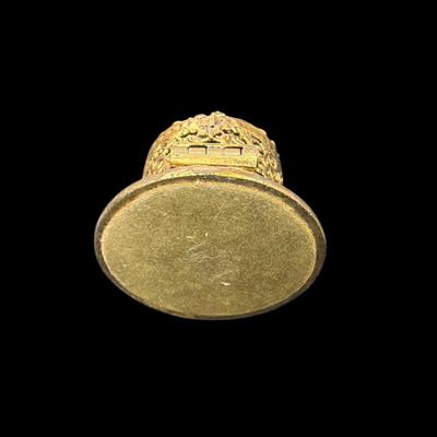 Sale Photo Thumbnail #380: Vintage Gold Toned Ring Box or Casket