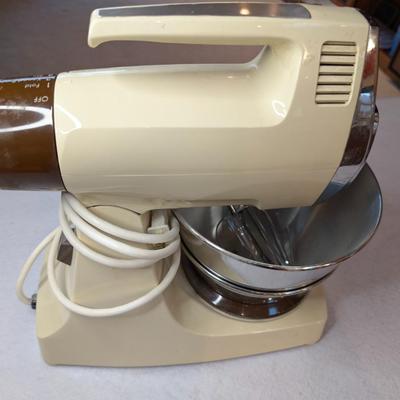 Sale Photo Thumbnail #132: Vintage 1970s Sunbeam Stand Mixer 
15" x 8" x 13"